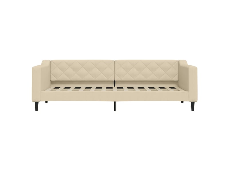  Lit simple- lit adulte -  lit de repos sans matelas crème 80x200 cm tissu  - Conforama B