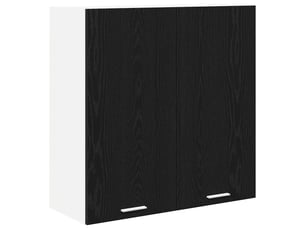 Meuble de rangement, armoire suspendue chêne noir 80x31x80cm bois d'ingénierie shl9223