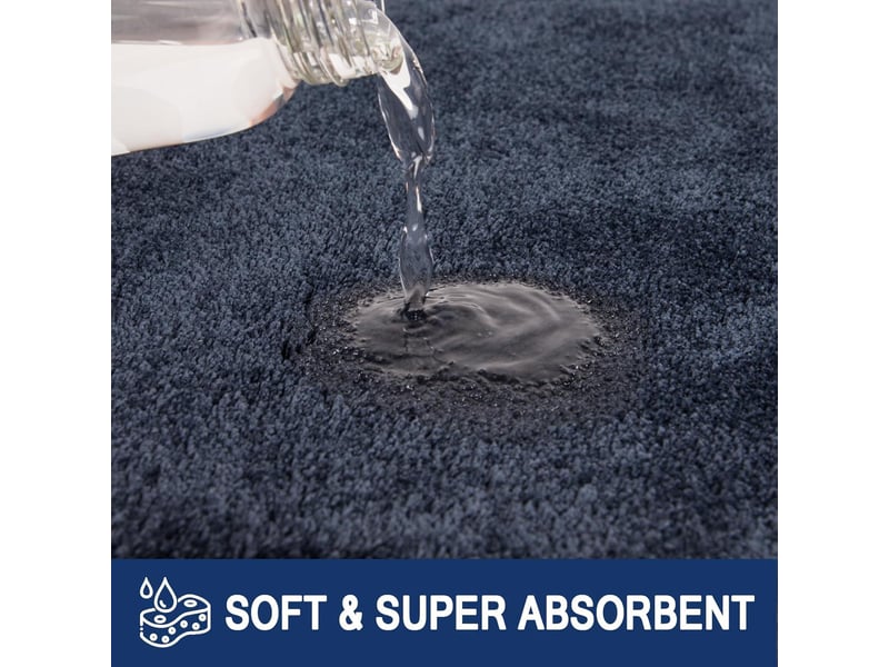 Paillasson attrape-poussière 50 x 80 cm, tapis de sol antidérapant lavable en machine, tapis d'entrée avec microfibres douces absorbantes - Conforama D