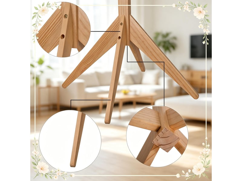  Porte-manteau design moderne en bois, porte-manteau pour salon  - Conforama E