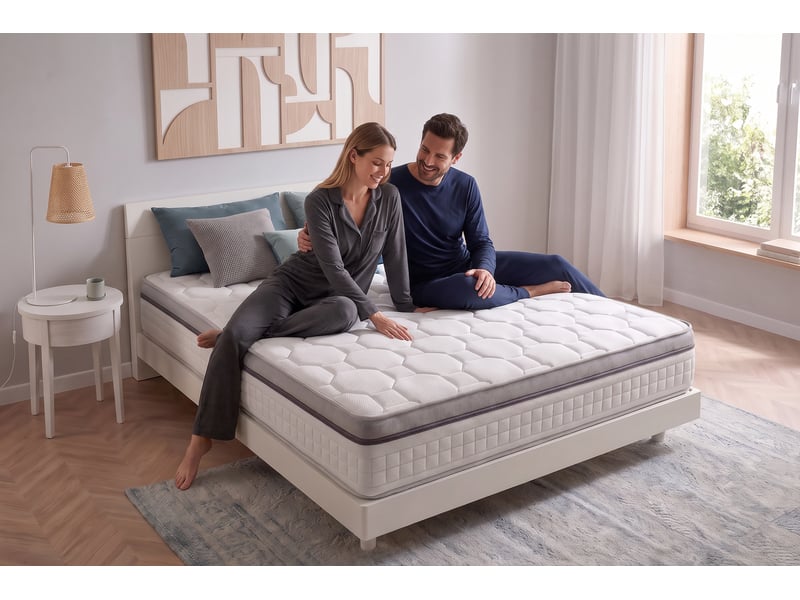  Matelas ressorts ensachés elite plus spring multizone 31 cm - 100x200 cm - fermeté élevée- moonia  - Conforama C