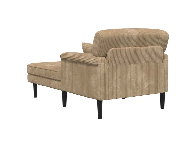 Vidaxl méridienne taupe tissu en velours côtelé - Conforama E