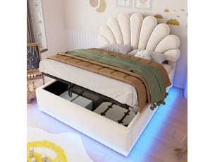 Lit coffre 140x200 cm <strong>HAUSS SPOLE</strong>  <strong></strong> coloris beige