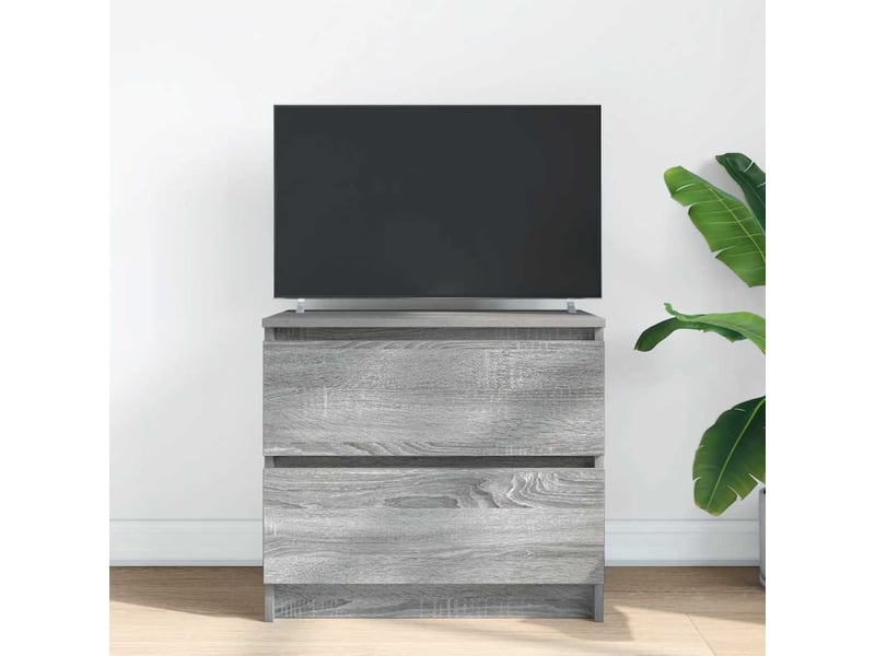  Meuble tv - banc tv - meuble de rangement sonoma gris 60x35x54 cm bois d'ingénierie  - Conforama C