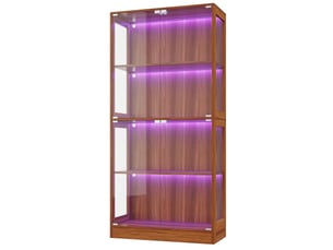 Vitrine coloris marron 4 étagère(s) KORFEE - 47.85 cmx80 cm