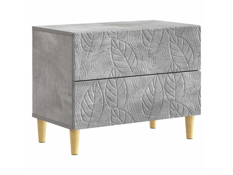  Table de chevet - cabinet de chevet - table de nuit gris béton 62 x 34,5 x 48 cm bois d'ingénierie  - Conforama A