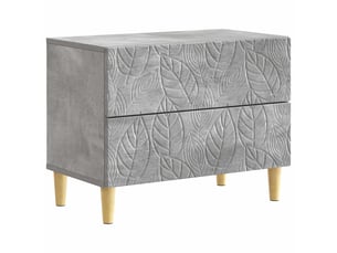 Table de chevet - cabinet de chevet - table de nuit gris béton 62 x 34,5 x 48 cm bois d'ingénierie