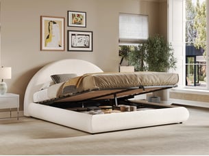 Lit coffre 160x200 cm SEYAKANY coloris blanc