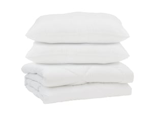 Couette avec oreiller 3 pièces - duvet blanc microfibre