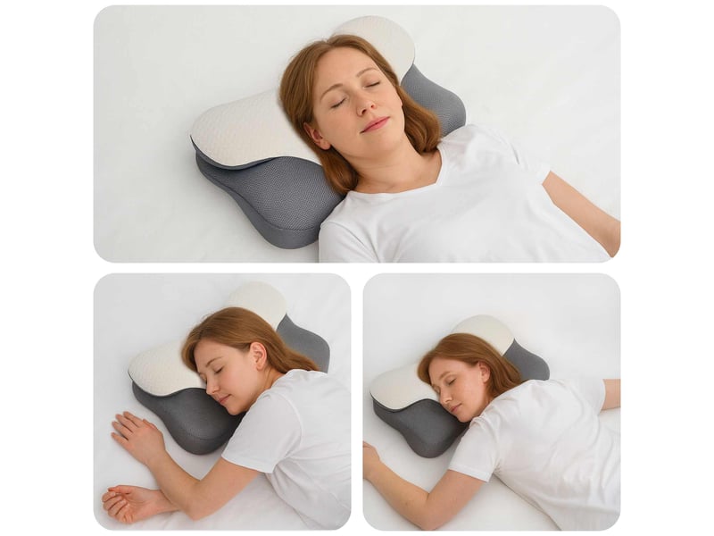 Oreiller, coussin cervical blanc mousse à mémoire de forme cf51349  - Conforama B