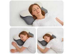 Oreiller, coussin cervical blanc mousse à mémoire de forme cf51349