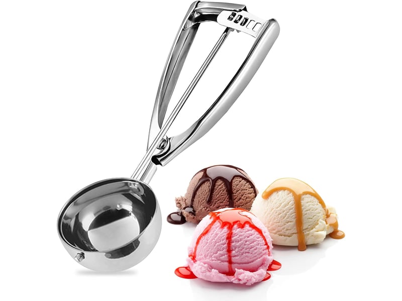  Cuillère à crème glacée avec gâchette facile – grande taille 6.3 cm gâchette pour purée de pommes de terre, mélange de cupcakes, pâte à biscuits  - Conforama A