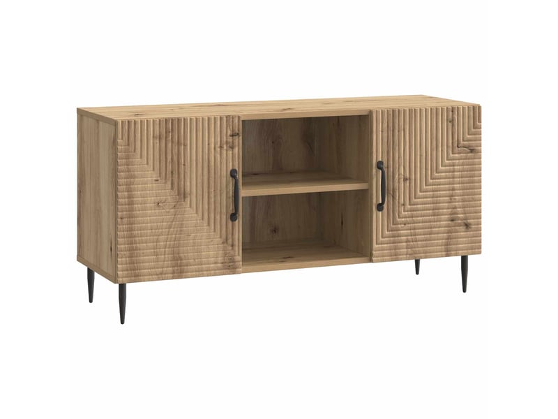  Meuble tv - banc tv - meuble de rangement 102 x 34,5 x 50 cm chêne artisanal bois d'ingénierie  - Conforama A