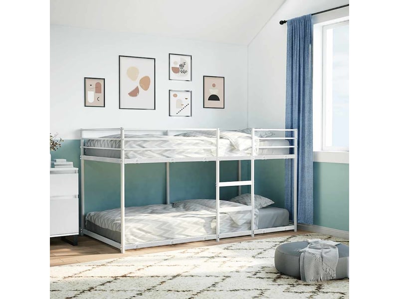  Lit simple- lit adulte -  lit superposé sans matelas blanc 80x200 cm acier  - Conforama B