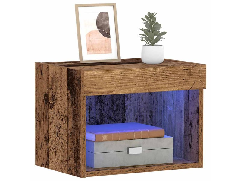  Ensemble meuble tv - banc tv - meuble de rangement 40 x 30 x 30 cm bois ancien  - Conforama C