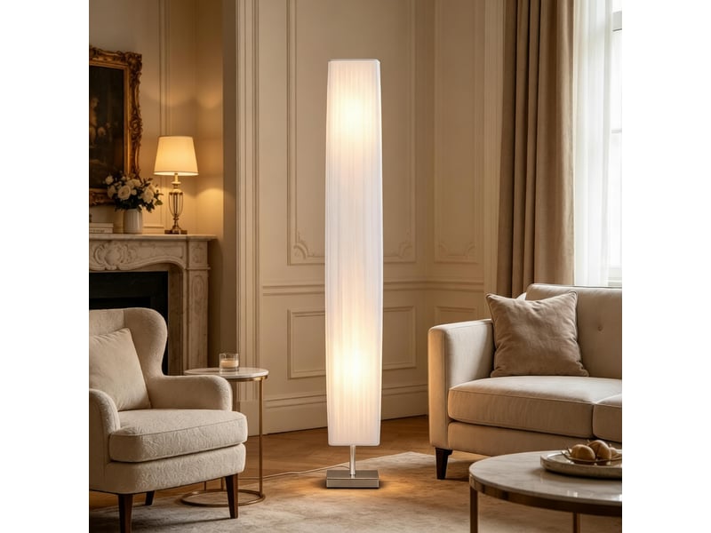 Lampadaire colonne design élégant pour salon et chambre, silhouette fine, ampoule non incluse - Conforama B