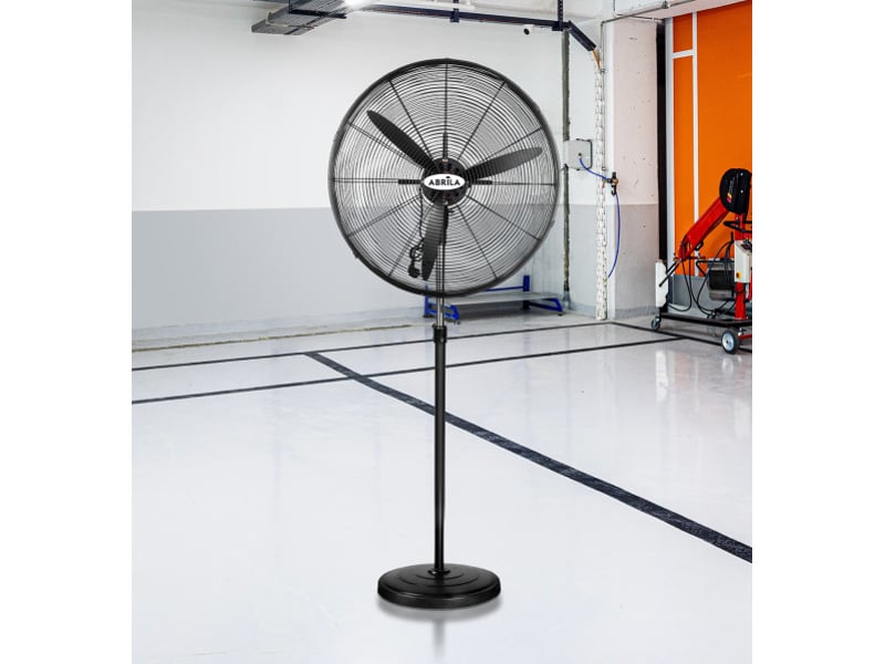  Ventilateur sur pied industriel fabrilamp tormenta 280 w noir 3 vitesses ø 81 cm orientable 239241109 - Conforama C