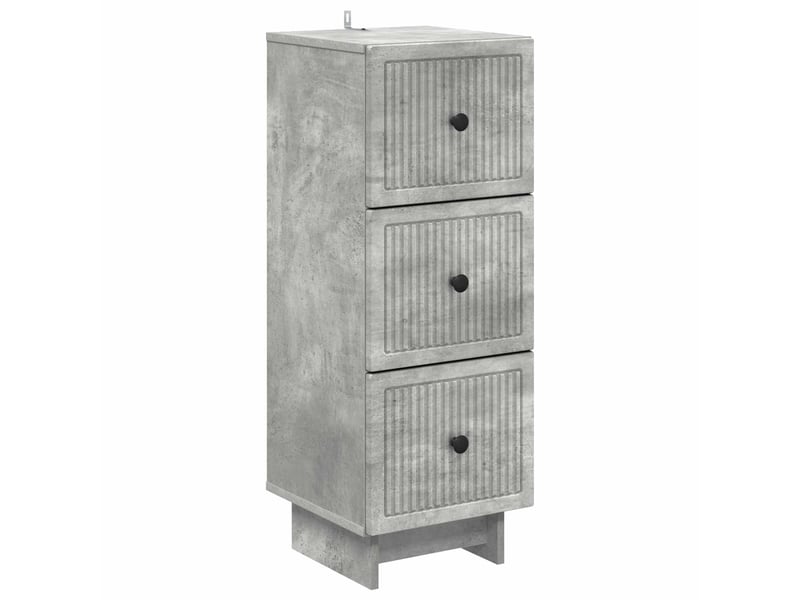  Armoire de rangement bureau, armoire à tiroirs gris béton 33 x 34,5 x 90 cm shl6134  - Conforama A