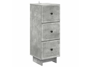 Armoire de rangement bureau, armoire à tiroirs gris béton 33 x 34,5 x 90 cm shl6134