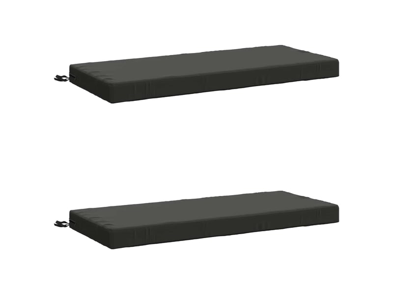 Lot de 2 coussins de banc, coussins d'assise soest 100 % polyester anthracite cf56979 - Conforama A