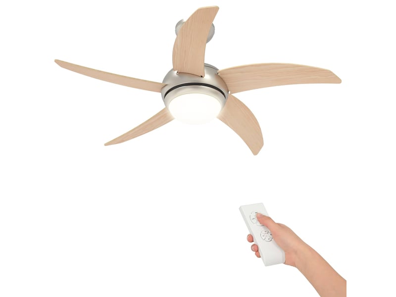  Vidaxl ventilateur de plafond avec lumière et télécommande ø 110 cm  - Conforama A