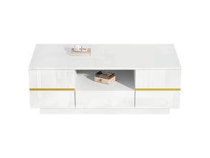 Table basse rectangulaire coloris blanc <strong>HAUSS SPOLE</strong> <strong></strong> - 50 cmx100 cm