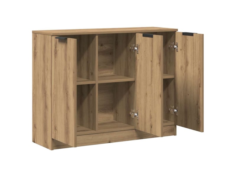  Buffet - bahut - meuble de rangement chêne artisanal 90,5x30x70 cm bois d'ingénierie  - Conforama D