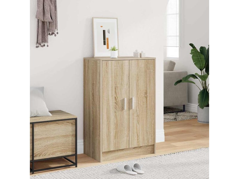  Meuble à chaussures, armoire à chaussures 60x35x92 cm chêne sonoma  - Conforama B