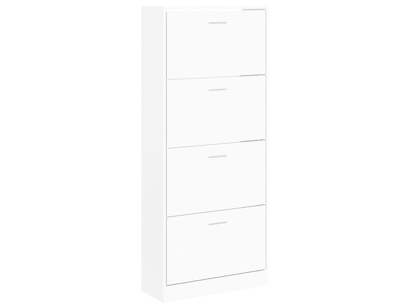  Meuble à chaussure | armoire à chaussures blanc 63x24x147 cm bois d'ingénierie  - Conforama A