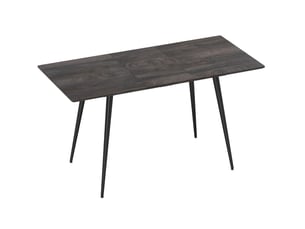 Table extensible pour 6 à 8 personnes avec rallonge dissimulée et pieds en acier pour salle à manger