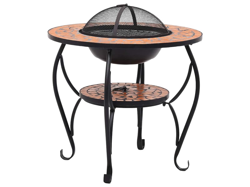  Table de foyer mosaïque terre cuite 68 cm céramique  - Conforama A