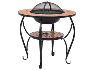 Table de foyer mosaïque terre cuite 68 cm céramique