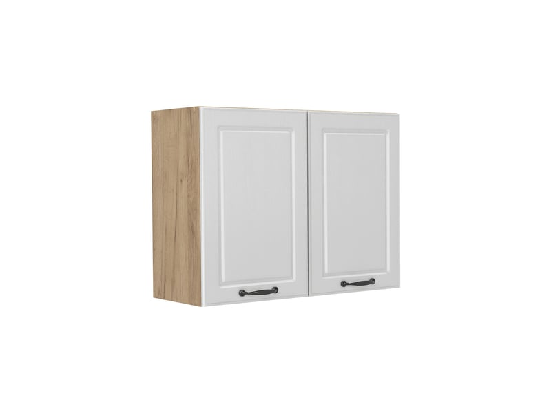 Vicco armoire en verre, blanc campagnechêne doré, 80cm - Conforama A
