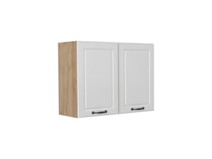 Vicco armoire en verre, blanc campagnechêne doré, 80cm