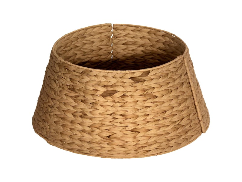  Cache-pied de sapin de noël en jacinthe d'eau et métal d60 x h28 cm  - Conforama A