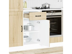 Meuble de rangement, armoire de cuisine lucca chêne sonoma bois ingénierie shl4430