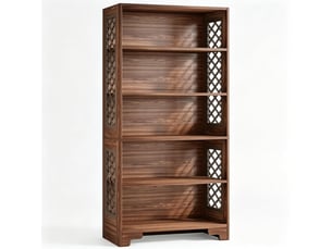 Bibliotheque coloris marron <strong>PANGIVO</strong> <strong>T5828P578029</strong> - 80 cm x 180 cm