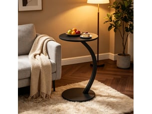 Table basse rond(e) coloris noir <strong>WISHDOR</strong> <strong></strong> - 40 cmx40 cm