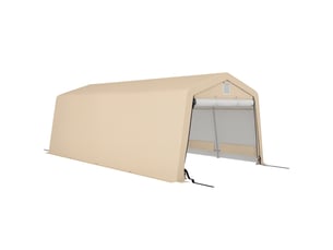 Tente garage carport dim. 6,2l x 3,3l x 2,4h m acier galvanisé robuste pe haute densité 150 gm² imperméable anti-uv