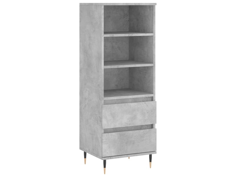  Buffet haut - bahut - meuble de rangement gris béton 40x36x110 cm bois d'ingénierie  - Conforama A
