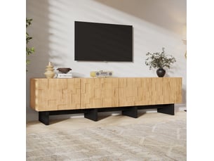 Meuble tv coloris naturel 180 cm <strong>MODENUIT </strong> <strong></strong>