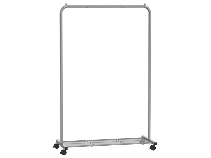 Portant à Vêtements Avec Roulettes - 60 Cm De Large - Acier Carbone - Blanc Ou Noir - Pour Chambre, Salon, Bureau - Rangement Mobile - 5