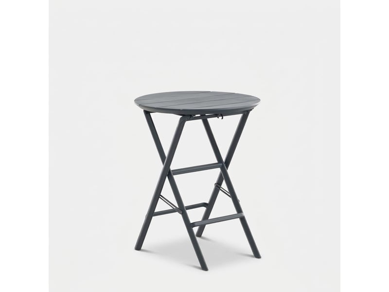 Petite table ronde pliante pour extérieur et intérieur 60 cm cervinia - anthracite - Conforama A