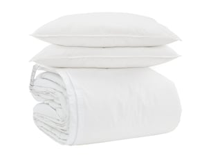 Ensemble de duvet avec oreiller 3 pièces - couette blanc plume de canard