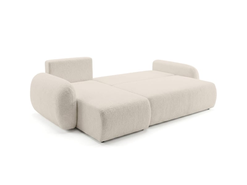  Alya - canapé d'angle convertible et réversible 3 places en bouclette  - Conforama C