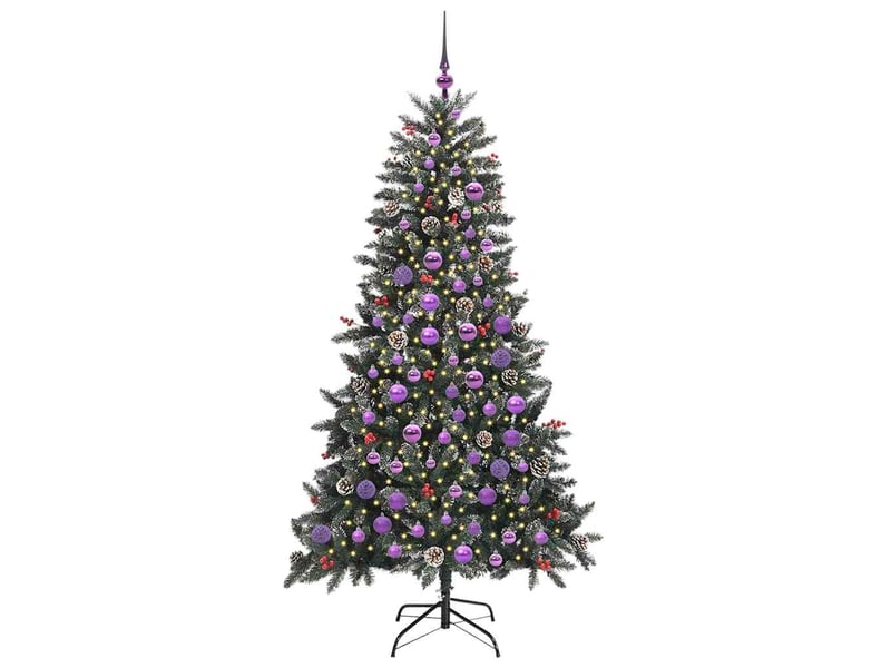  Sapin de noël - arbre de noël artificiel vert 180 cm pvc, plastique et acier  - Conforama C