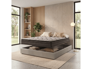 Ensemble matelas et sommier 160x200 cm Ressorts + mémoire de forme <strong>Sampur</strong> <strong>PREMIUM</strong> soutien Medium épaisseur 25 cm