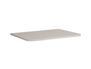 Plan de travail linea 60 cm cachemire mat pour meuble de salle de bain avec angles arrondis