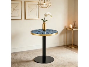 Table basse rond(e) coloris bleu <strong>OKMYHOME</strong> <strong></strong> - 60 cmx60 cm