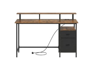 Bureau VASAGLE  140 cm coloris marron